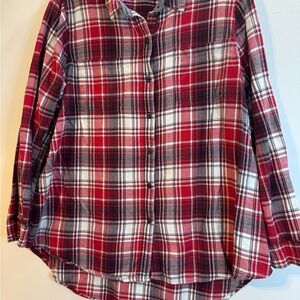 Cato Red and White Plaid Shirt